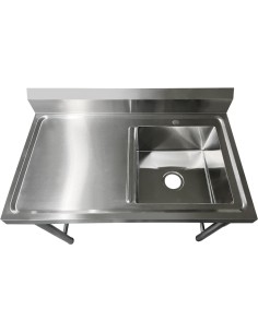 Commercial Sink Stainless steel 1000x600x900mm 1 bowl right Splashback | DA-SINK8060RIGHT 2