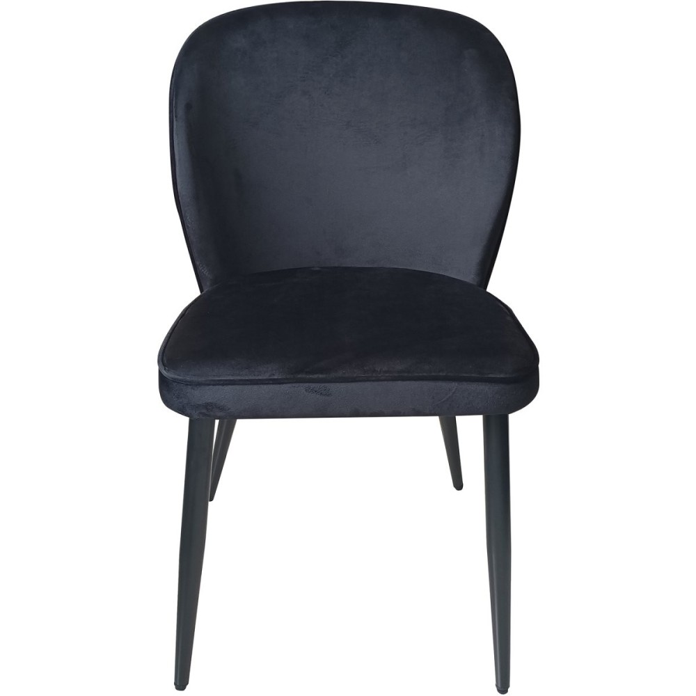 4pcs Velvet Dining Chair Black | Stalwart DA-WW166