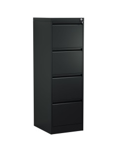 Professional Filing Cabinet 4 drawer 460x620x1330mm Black | Stalwart DA-MXDC3BLACK