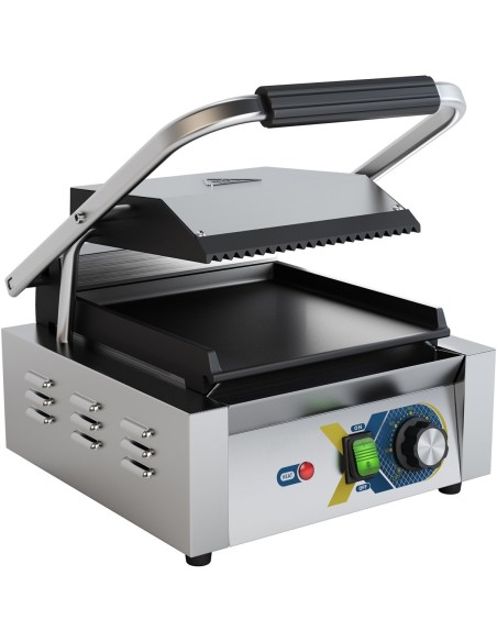 Heavy Duty Panini Contact grill Single Ribbed/Smooth | DA-EGD10B