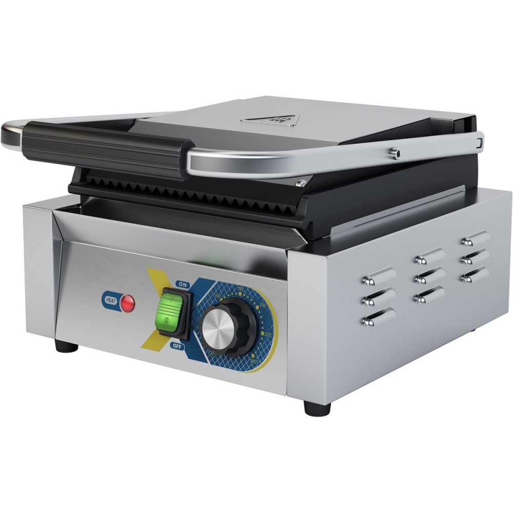 Heavy Duty Panini Contact grill Single Ribbed/Smooth | DA-EGD10B
