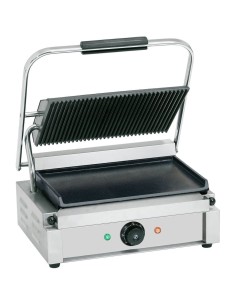 Heavy Duty Large Panini Contact grill 2.2kW Ribbed/Smooth | DA-EG02C