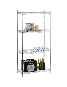 Commercial Stainless Steel Wire Shelving unit 4 tier 1200kg Width 900mm Depth 450mm | DA-SS9045180A4