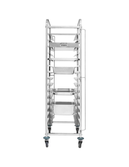 Rack/Tray/Pan Trolley Stainless steel Gastronorm 2 in 1 for GN1/1 and 60x40 Pans 15 tier | Stalwart DA-RT2N115
