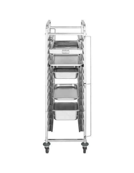 Rack/Tray/Pan Trolley Stainless steel Gastronorm 2 in 1 for GN1/1 and 60x40 Pans 15 tier | Stalwart DA-RT2N115