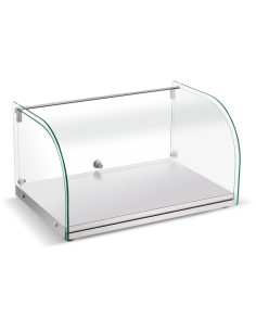 Neutral Display Case Curved 550x380x312mm Stainless steel frame | Stalwart DA-ZW25RSS