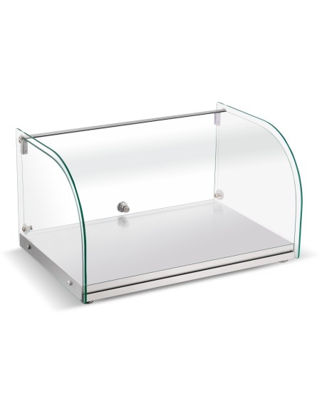 Neutral Display Case Curved 550x380x312mm Stainless steel frame | Stalwart DA-ZW25RSS