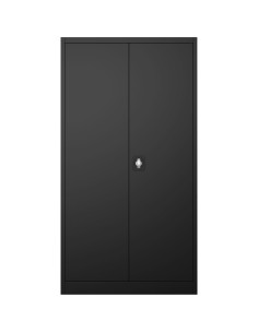 Commercial Steel Black Storage Cupboard with 4 Shelves and Lock 800x400x1800mm | DA-FCA18BLACK