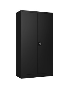 Commercial Steel Black Storage Cupboard with 4 Shelves and Lock 800x400x1800mm | DA-FCA18BLACK 2
