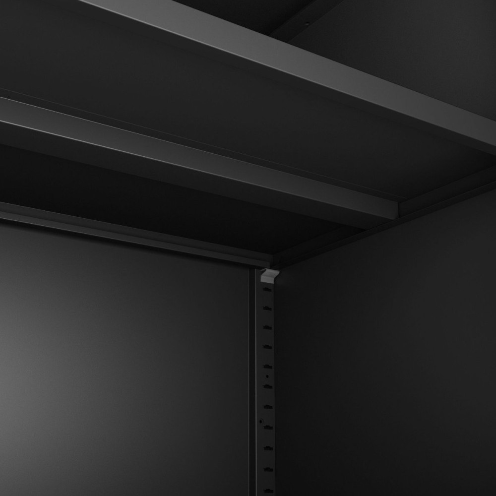 Commercial Steel Black Storage Cupboard with 4 Shelves and Lock 800x400x1800mm | DA-FCA18BLACK