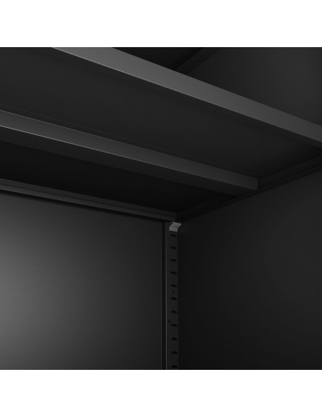 Commercial Steel Black Storage Cupboard with 4 Shelves and Lock 800x400x1800mm | DA-FCA18BLACK