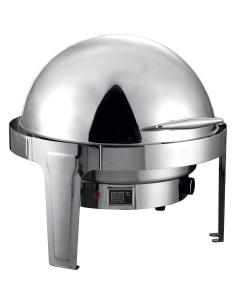 Roll top Chafer Electric heating Round Stainless steel Mirror polish 6 litres | DA-RA2101BE