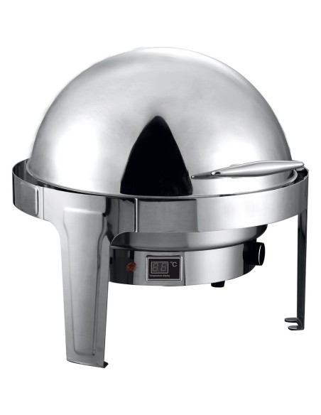 Roll top Chafer Electric heating Round Stainless steel Mirror polish 6 litres | DA-RA2101BE