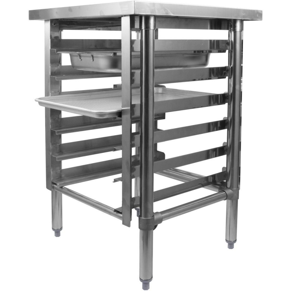 Commercial Equipment Stand with 6 Tier Tray Rack GN1/1 Marine Edges 600x600x600mm | Stalwart DA-WHMTR6060