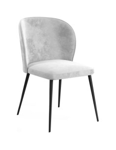 Velvet Dining Chair Light Grey (Pack of 4) | Stalwart DA-WW166LIGHTGREYVELVET