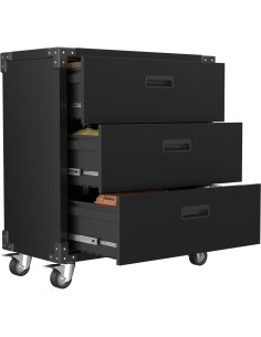 Professional Black 3 Drawer Steel Tool Cabinet 800x420x900mm | Stalwart DA-SART218 2