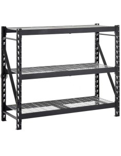 Industrial Heavy Duty Shelving Unit Powder Coated Steel 1960x610x1830mm 3 shelves Black | Stalwart DA-FUJI405