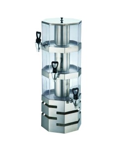 Commercial Juice Dispenser 3 Tier 12 litres Octagon | Stalwart DA-JVS12A