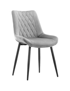 4pcs Side Dining Chair Velvet seat Light Grey | Stalwart DA-WW198LIGHTGREY