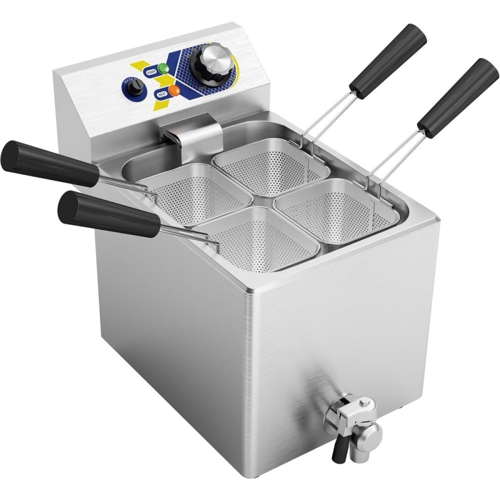 Commercial Pasta boiler Electric 4 baskets 8 litres 3kW Table top | DA-NC8L1