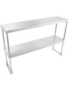 Double Tier Overshelf Stainless steel 1500x300x800mm | DA-DOS300X1500