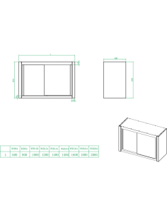 Wall cabinet Open Stainless steel Width 1400mm Depth 400mm | DA-THWOR144 2