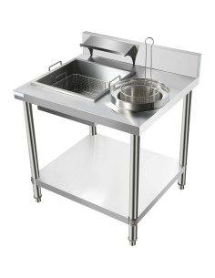Professional Stainless Steel Breading Table with Upstand | DA-HBT1000 2