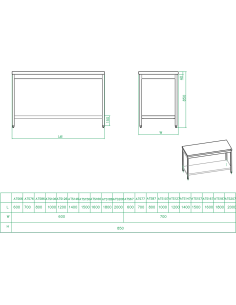 Professional Work table Stainless steel Bottom shelf 1500x600x900mm | Stalwart DA-THATS156 2