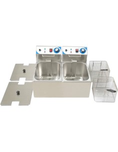Commercial Double Deep Fat Fryer 12 + 12 litres 2.5kW Countertop | Stalwart WH162A 2