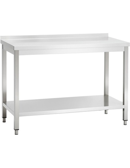 Professional Work table Stainless steel Bottom shelf Upstand 1000x600x900mm | Stalwart DA-THATS106A