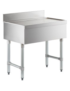 Commercial Bar Drainboard with Backsplash Stainless steel  460x470x760mm | Stalwart DA-BDU1818