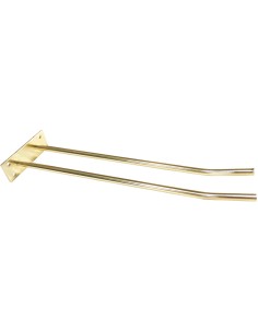 Wine Glass Rack Gold Wall mounted Length 300mm 3 wine glasses | Stalwart DA-WGA18500300G