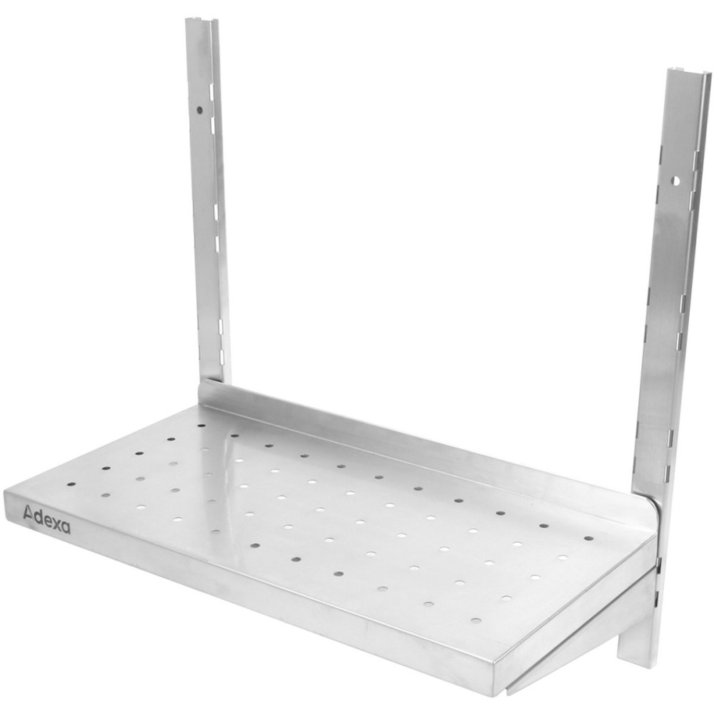 Wall Shelf Perforated 2 tiers Stainless steel 2000x400x600mm | Stalwart DA-WSWB40200P