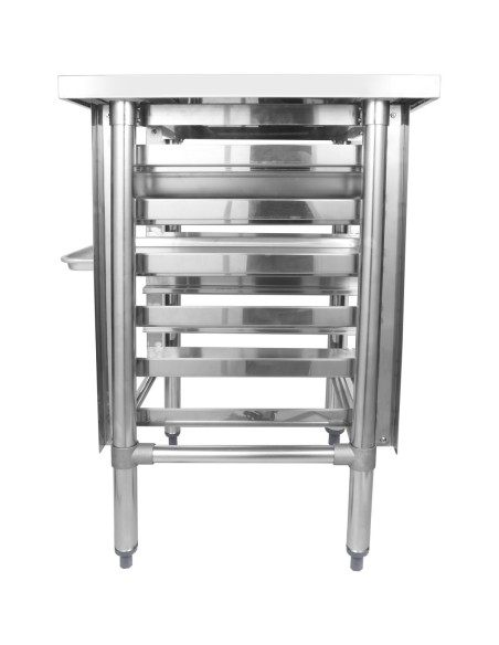 Commercial Equipment Stand with 6 Tier Tray Rack GN1/1 Marine Edges 1000x600x600mm | Stalwart DA-WHMTR60100