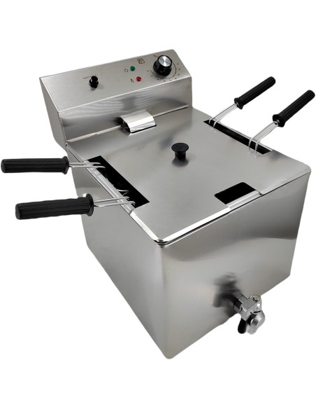 Commercial Pasta boiler Electric 4 baskets 12 litres 3kW Drain tap | Stalwart DA-VAPC4