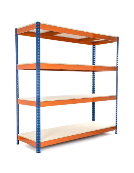Industrial Shelving Unit Heavy duty 1200x450x1800mm 4 shelves 500 kg/shelf Powder coated steel | DA-H12045