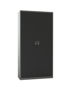 Heavy Duty Grey and Black 2 Door Lockable Steel Tool Cabinet with 4 Adjustable Shelves 900x380x1800mm | DA-WG27 2