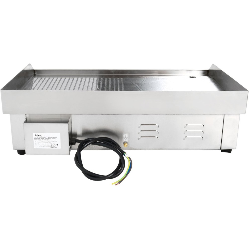 Commercial Giant Griddle Half Ribbed 728x393mm 2  Zones 4.4kW Electric | WHEG820AFR