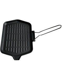 Cast Iron Griddle Pan Pre-seasoned with Removable handle 370x225mm | DA-KB3723