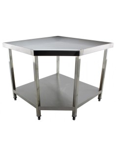 Commercial Work table Corner unit Stainless steel Sides 700mm | Stalwart DA-VT107C