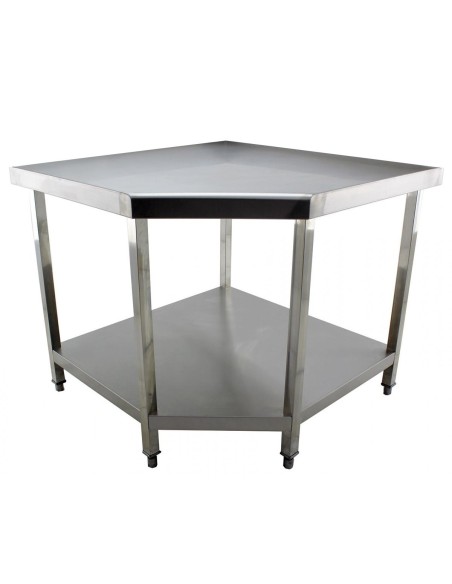 Commercial Work table Corner unit Stainless steel Sides 700mm | Stalwart DA-VT107C