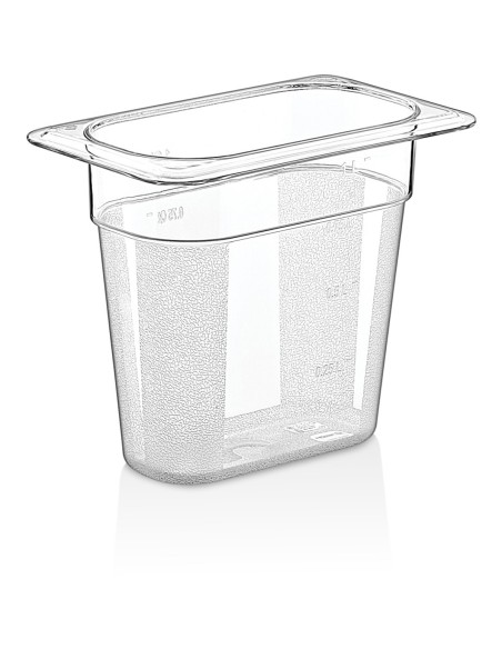 Polycarbonate Gastronorm Pan GN1/9 Depth 150mm Clear (pack of 3) | DA-P8196