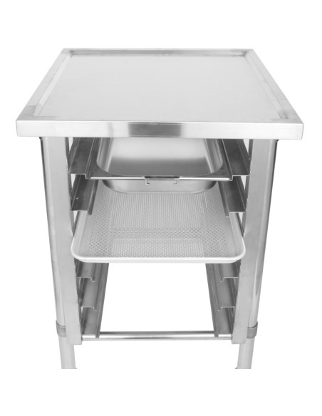 Commercial Equipment Stand with 6 Tier Tray Rack GN1/1 Marine Edges 1200x600x600mm | Stalwart DA-WHMTR60120