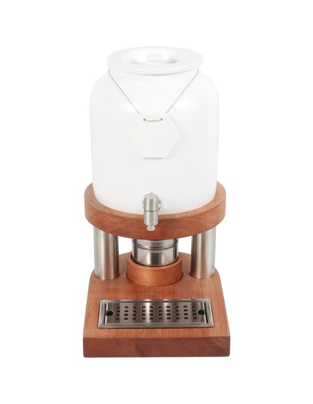Commercial Hot and Cold Beverage Dispenser 10 litres Wooden Base | Stalwart DA-YDCMTW