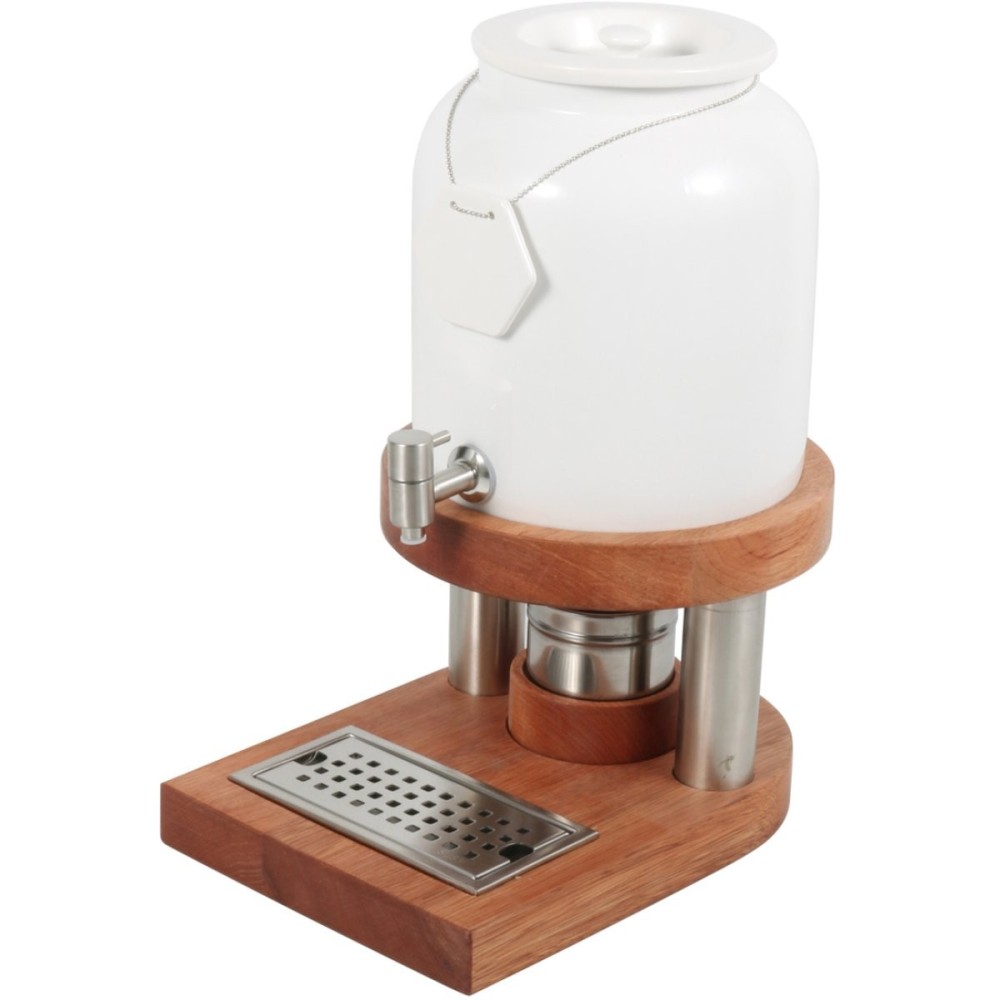 Commercial Hot and Cold Beverage Dispenser 10 litres Wooden Base | Stalwart DA-YDCMTW