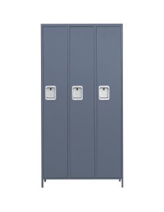Commercial Grey 3 Door Locker with 2 Shelves 900x400x1830mm | Stalwart DA-SART236