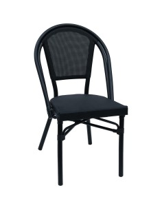 Bistro Teslin Chair Aluminium Black | Stalwart DA-ZF3006CBLACK