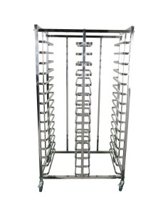 Economic Design Rack Trolley Dual Row 2x15 Tiers for 600x400mm Sheet Pans | Stalwart DA-ERT6415X2