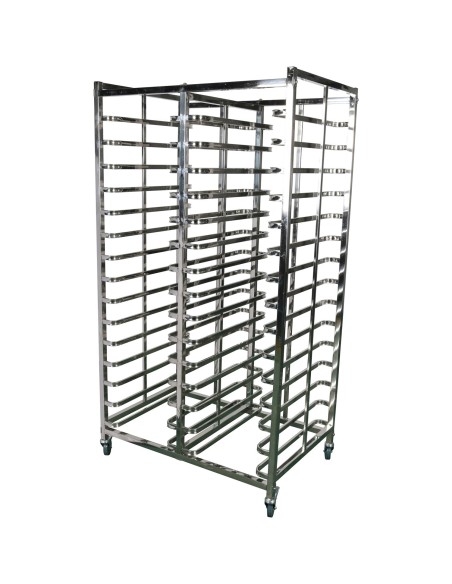 Economic Design Rack Trolley Dual Row 2x15 Tiers for 600x400mm Sheet Pans | Stalwart DA-ERT6415X2