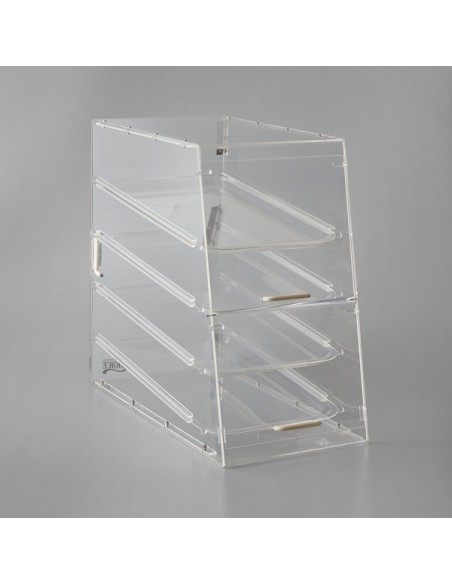 4 Tier Acrylic Bakery Display Case with Front and Rear Doors | DA-DTBC10904